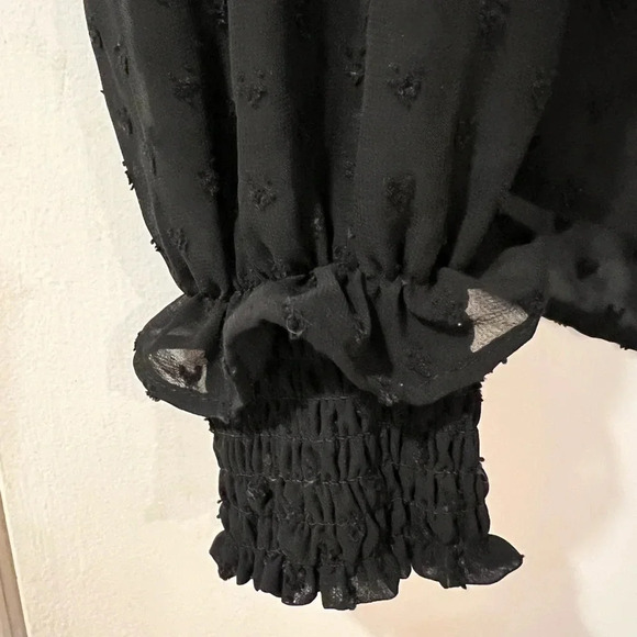 H&M Divided Sheer Black Women’s Blouse Size 0 Witchy - Picture 2 of 8